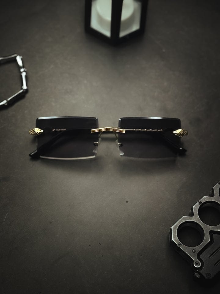 Men's Fashion Cut Edge Alloy Glasses With Snake-like Temples