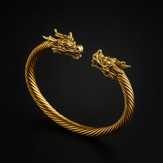 Golden Dragon Stainless Steel Bracelet