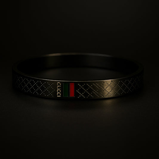 Gucci Black Stainless Steel Bracelet