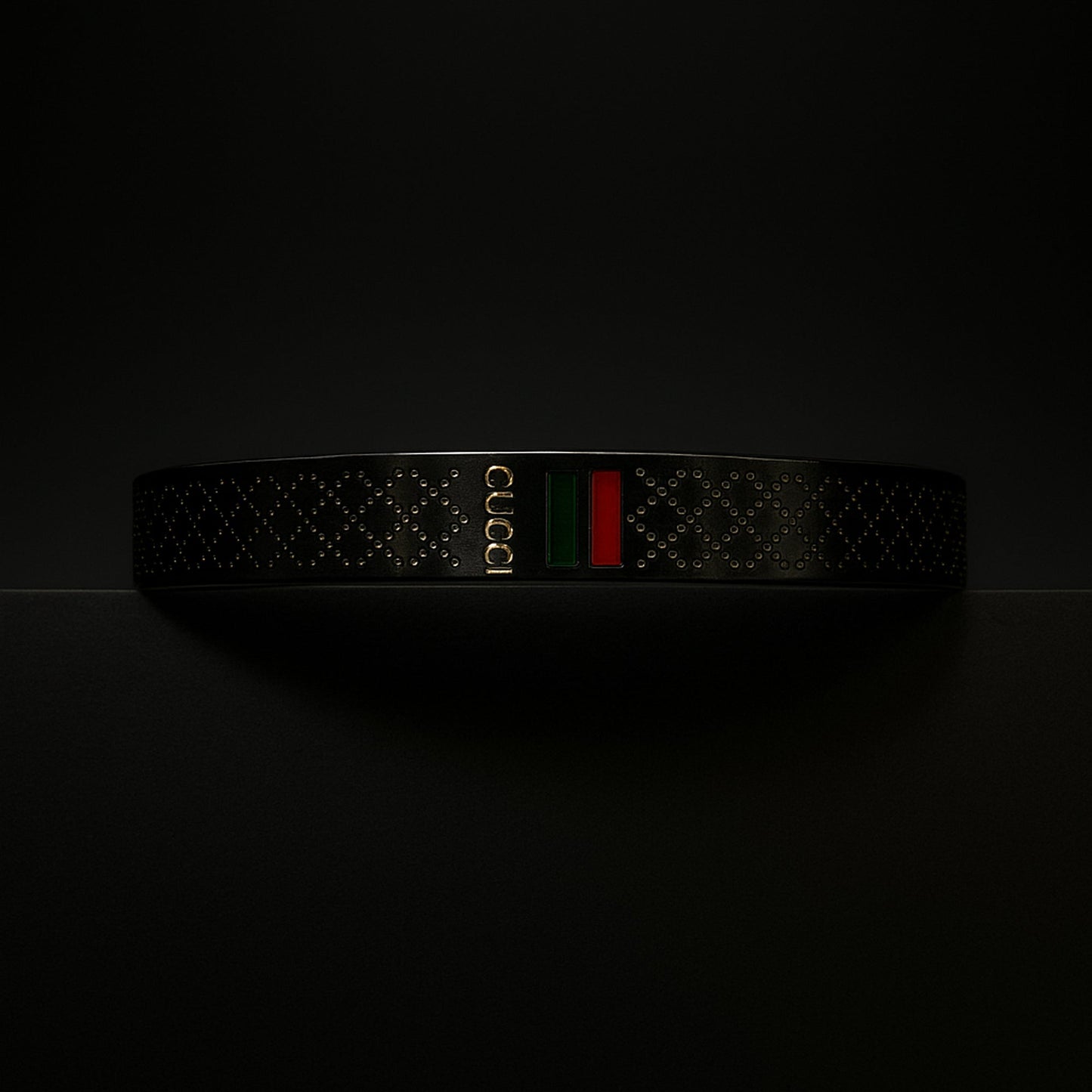 Gucci Black Stainless Steel Bracelet